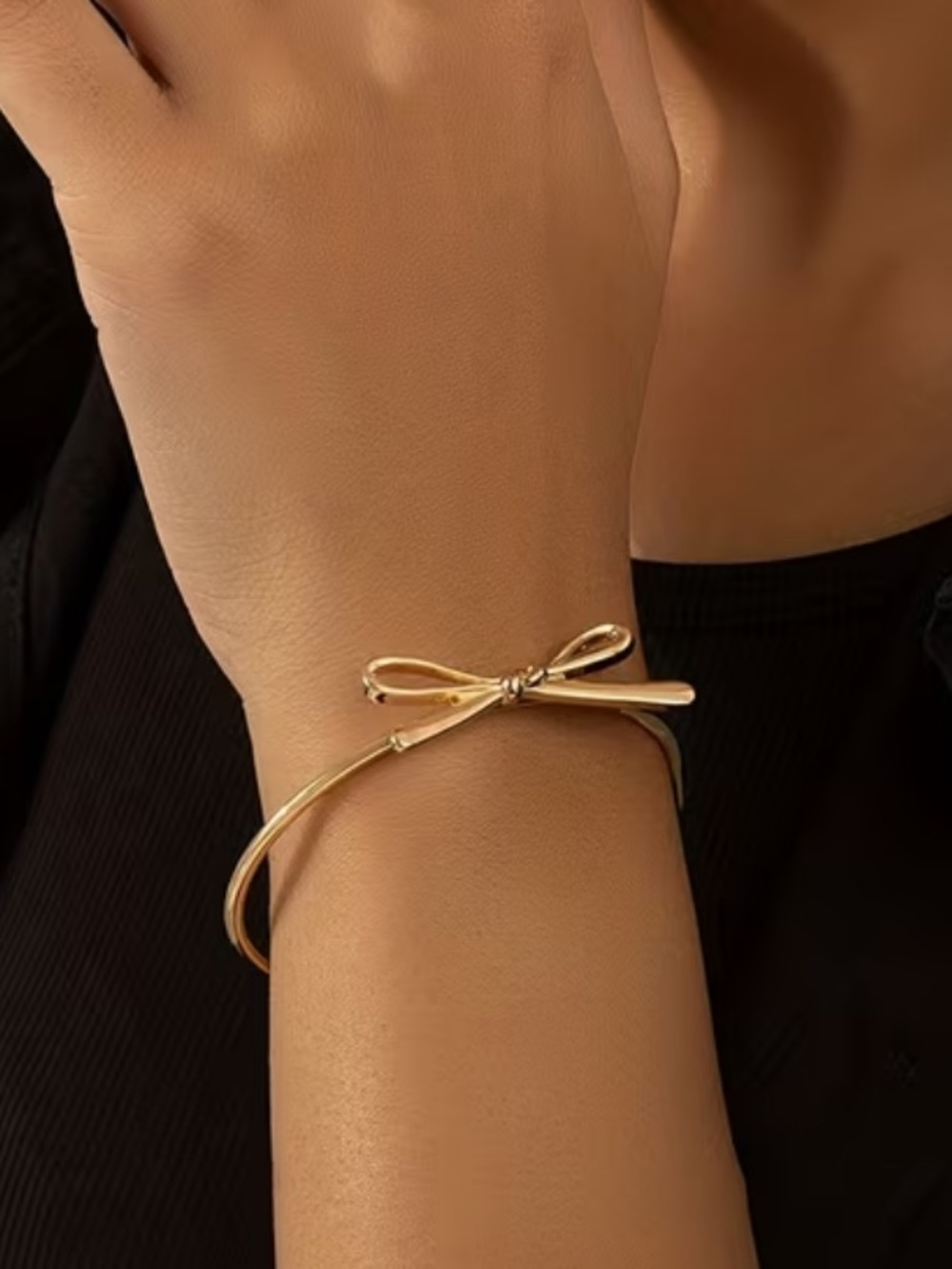 5/$25 Coquette Golden Bow Cuff Bangle Bracelet
